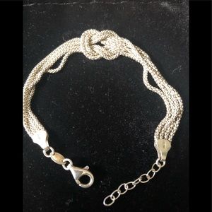 Silver LOVE knot silver (925) bracelet